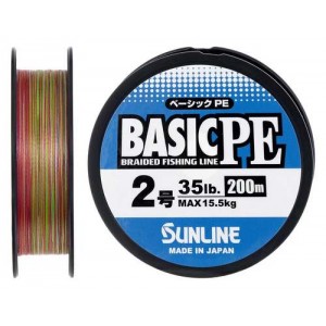 Шнур Sunline Basic PE 200m (Multi Color) #2.0/0.242mm 35lb/15.5kg