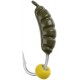 Мормышка вольфрамовая Viking Fishing Shrimp+bead 0.37g 7mm Olive+Y (5шт)