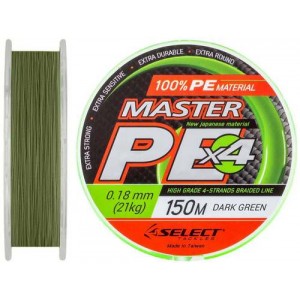 Шнур Select Master PE 150m (темн.-зел.) #1.5/0.18mm 46lb/21kg