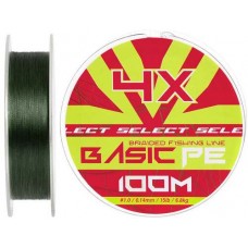 Шнур Select Basic PE Green 100m #1.0/0.14mm 15lb/6.8kg