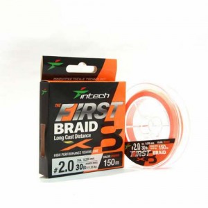 Шнур Intech First Braid X8 Orange 150m #0.4 (10lb/4.54kg) Шнур Intech First Braid X8 Orange 150m #0.4 (10lb/4.54kg)