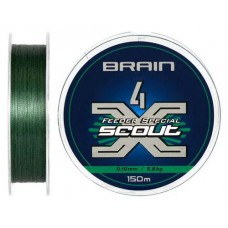 Шнур Brain Scout 4X 150m (deep green) 0.100mm 5.8kg