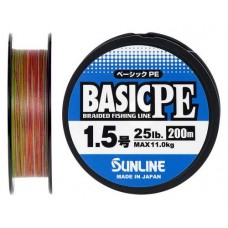 Шнур Sunline Basic PE 200m (Multi Color) #1.5/0.209mm 25lb/11kg