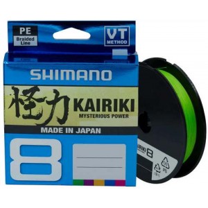 Шнур Shimano Kairiki 8 PE 150m (Mantis Green) 0.10mm 6.5kg