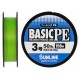 Шнур Sunline Basic PE 150m (Light Green) #3/0/0.296mm 50lb/22kg