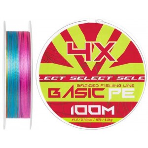 Шнур Select Basic PE Multicolor 100m #1.0/0.14mm 15lb/6.8kg