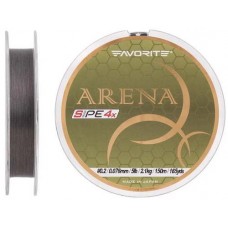 Шнур Favorite Arena PE 4x 150m (silver gray) #0.2/0.076mm 5lb/2.1kg