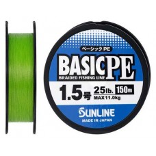 Шнур Sunline Basic PE 150m (Light Green) #1.5/0.209mm 25lb/11kg