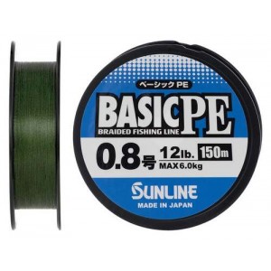 Шнур Sunline Basic PE 150m (Dark Green) #0.8/0.153mm 12lb/6kg