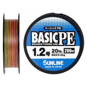 Шнур Sunline Basic PE 200m (Multi Color) #1.2/0.187mm 20lb/9.2kg