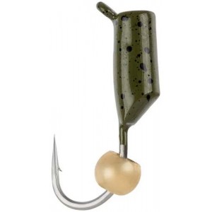Мормишка вольфрамова Viking Fishing Rigabik+bead 0.35g 2mm Olive+G (5шт)