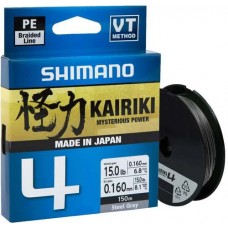 Шнур Shimano Kairiki 4 PE 150m (Steel Gray) 0.10mm 6.8kg