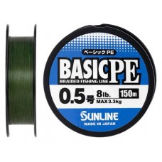 Шнур Sunline Basic PE 150m (Dark Green) #0.5/0.121mm 8lb/3.3kg