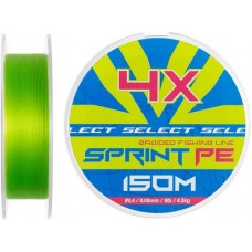 Шнур Select Sprint PE 4X Light Green 150m #0.4/0.08mm 9lb/4.2kg