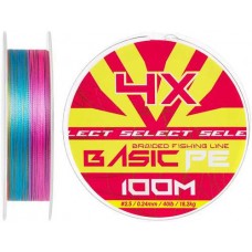 Шнур Select Basic PE Multicolor 100m #2.5/0.24mm 40lb/18.2kg