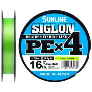 Шнур Sunline Siglon PE н4 150m (салат.) #1.7/0.223mm 30lb/13.0kg