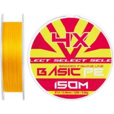 Шнур Select Basic PE Orange 150m #1.5/0.18mm 22lb/9.9kg
