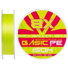Шнур Select Basic PE 8X Light Green 150m #0.6/0.10mm 12lb/5.5kg
