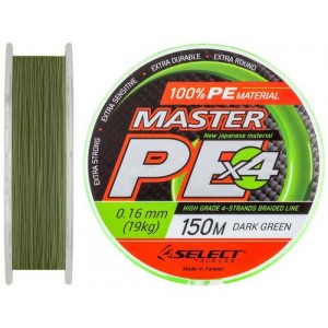 Шнур Select Master PE 150m (темн.-зел.) #1.2/0.16mm 42lb/19kg