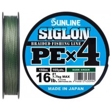 Шнур Sunline Siglon PE н4 300m (темн-зел.) #2.0/0.242mm 35lb/15.5kg