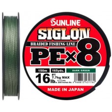 Шнур Sunline Siglon PE х8 150m (темн-зел.) #1.7/0.223mm 30lb/13.0kg