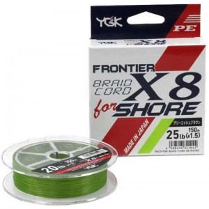 Шнур YGK Frontier Braid Cord X8 150m (зелений) #1.5/0.205mm 25lb/11.3kg
