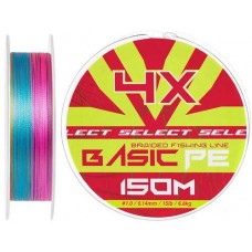 Шнур Select Basic PE Multicolor 150m #1.0/0.14mm 15lb/6.8kg