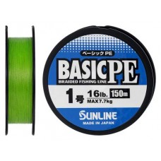 Шнур Sunline Basic PE 150m (Light Green) #1.0/0.171mm 16lb/7.7kg