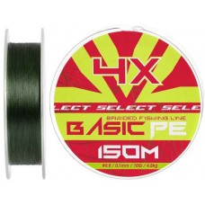 Шнур Select Basic PE Green 150m #0.6/0.10mm 10lb/4.8kg