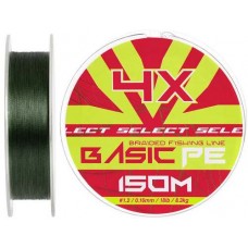 Шнур Select Basic PE Green 150m #1.2/0.16mm 18lb/8.3kg