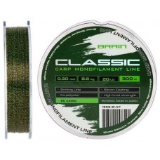 Леска Brain Classic Carp Line 3D (camo) 300m 0.30mm 20lb 8.8kg