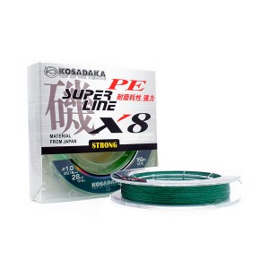 Шнур Kosadaka PE Super Line X8 темно-зелений