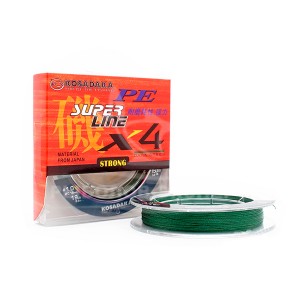 Зеленый рыболовный шнур Kosadaka PE SUPER LINE X4