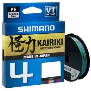Шнур Shimano Kairiki 4 PE 150m (Multi Color) 0.215mm 16.7kg