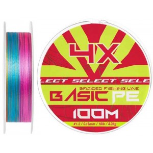 Шнур Select Basic PE Multicolor 100m #1.2/0.16mm 18lb/8.3kg